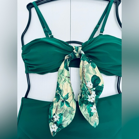 ‼️final price jungle print 3 way wear Removable straps reversible bikini green - Picture 10 of 11